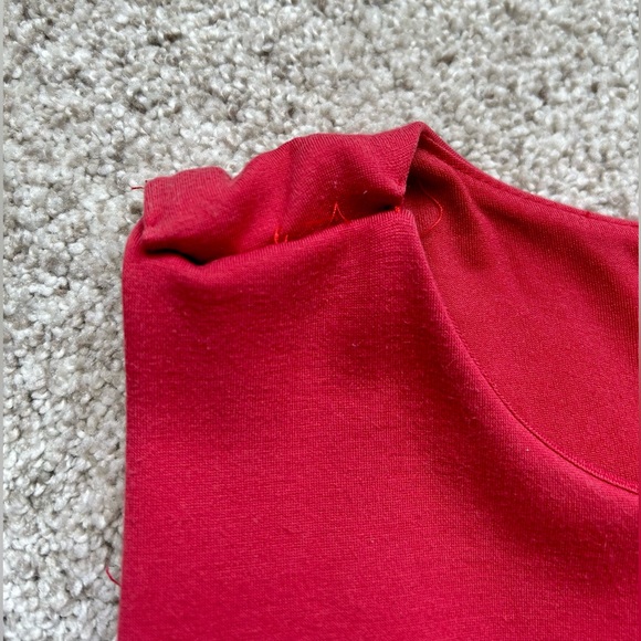 LOFT eyelet dress, coral, size 4 - Picture 4 of 10